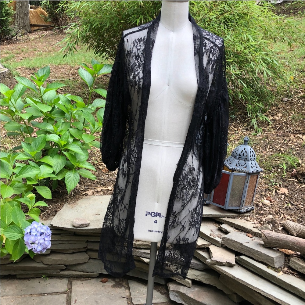 black lace duster